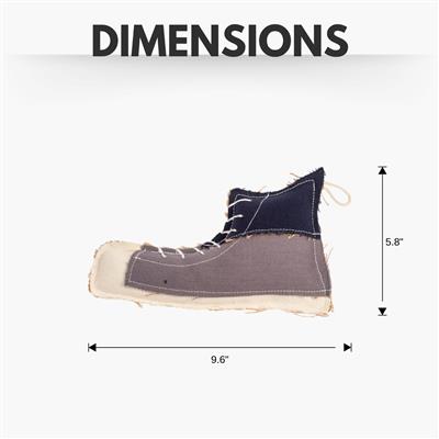 Sustainable Shoe-Shaped Canvas & Jute Chew Toy for Dogs