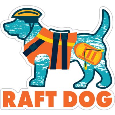Raft Dog - 3" Sticker