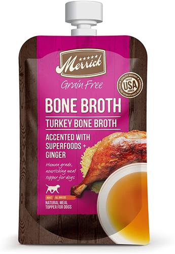 Merrick Dog Bone Broth Grain Free Turkey 7oz. (Case of 14)