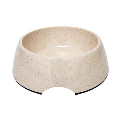 Bamboo Dog Bowl - Eco-Friendly, Non-Toxic, White Swan Design