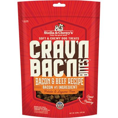 Stella & Chewys Dog Crav'N Bacon Bites Beef 8.25oz. (Pack of 3)