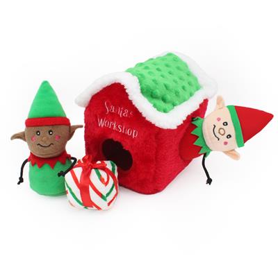 Holiday Burrow™ - Santa's Workshop - Christmas Dog Toy