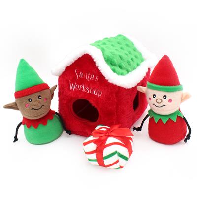Holiday Burrow™ - Santa's Workshop - Christmas Dog Toy