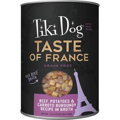 Tiki Pet Dog Taste Of The World France Beef 12oz (Case of 8)