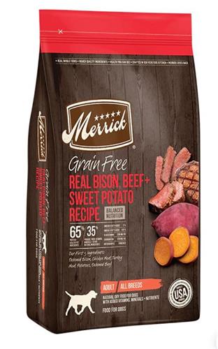Merrick Dog Grain Free Bison Beef And Sweet Potato 22Lb