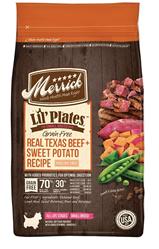 Merrick DogMerrick Lil Plates Grain Free Real Texas Beef And Sweet Potato Recipe 4 Lbs Lil' Plates Small Breed Grain Free Beef  and Sweet Potatoes Recipe