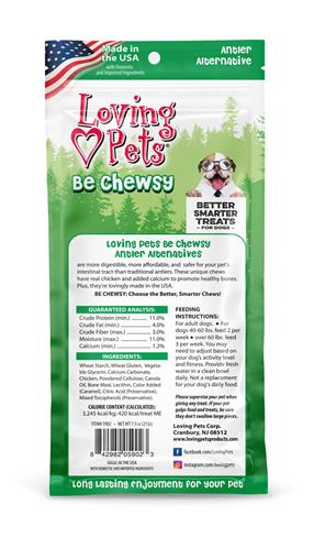 Loving Pets Be Chewsy Antler Dog Treat 2 pk