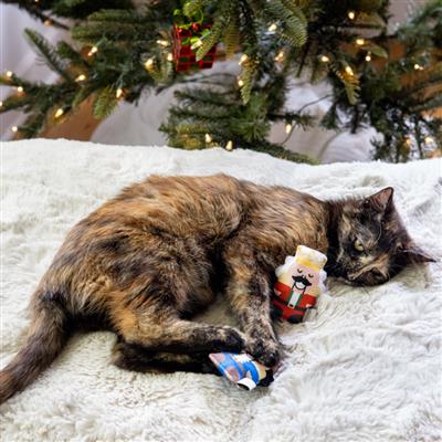 Pearhead Holiday Nutcrackers Cat Toy Set