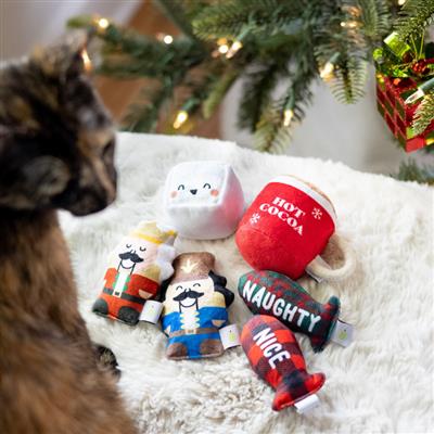 Pearhead Holiday Nutcrackers Cat Toy Set