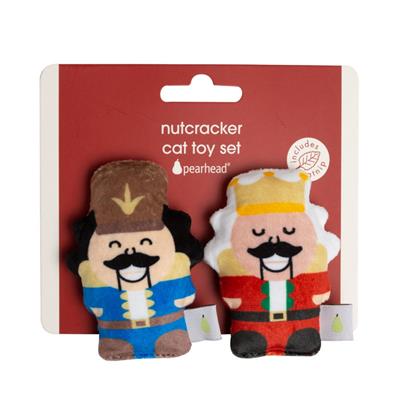 Pearhead Holiday Nutcrackers Cat Toy Set