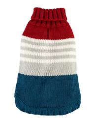 Red / Royal Blue Color Block Sweater