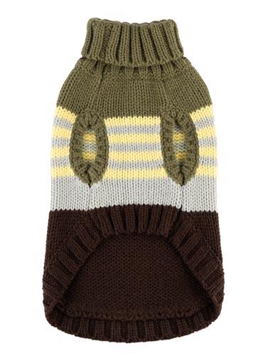 Green / Brown Color Block Sweater