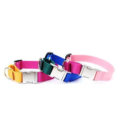 Two Toned Nylon Martingale Loop Dog Collars Side Release Buckle