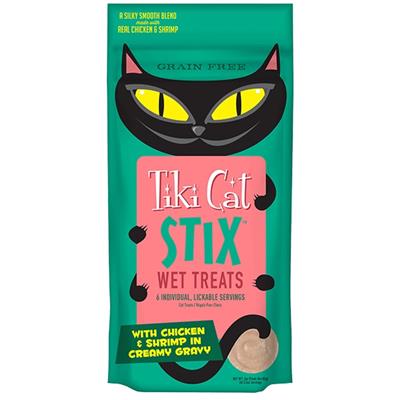 TIKI PETS CAT STIX MOUSSE CHICKEN & SHRIMP 3oz 3 packs