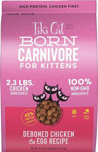 TIKI PET CAT CARNIVORE KITTEN GRAIN FREE CHICKEN & EGGS 2.8LB