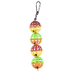 A&E Cages Happy Beaks Jingle Lattice Balls Toy 1.5in x 1.5in x 5.5in