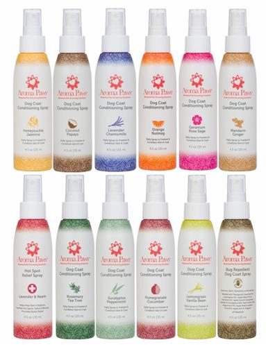 Mix & Match Case of 12 Aroma Paws Dog Coat Spray, 4.5 oz bottles