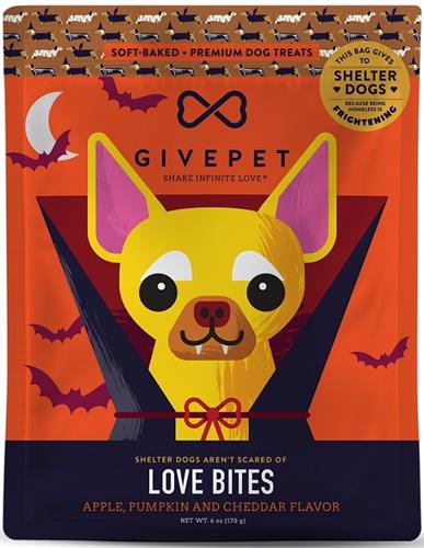 GivePet Halloween Soft Dog Treats Love Bites 6 Oz.