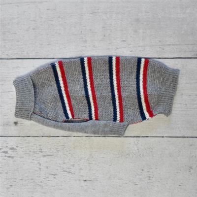 Heather Grey Stripe Sweater