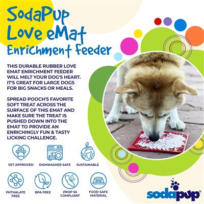 Heart Design "Love" eMat Enrichment Lick Mat