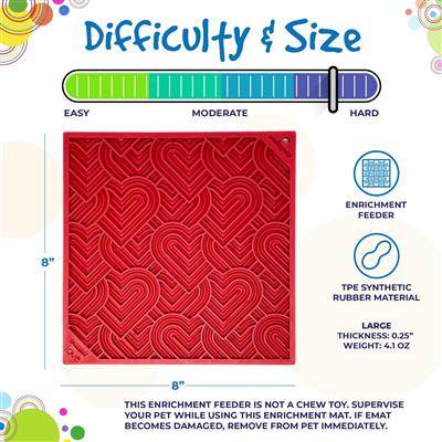 Heart Design "Love" eMat Enrichment Lick Mat