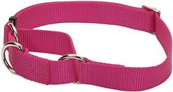 No! Slip® Martingale Adjustable Dog Collar, Pink Flamingo