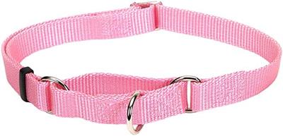 No! Slip® Martingale Adjustable Dog Collar, Pink Bright