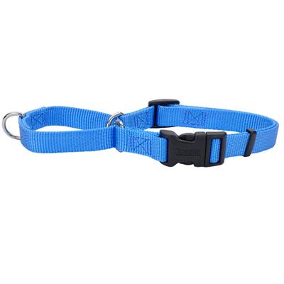 No! Slip® Martingale Adjustable Dog Collar with Buckle, Blue Lagoon