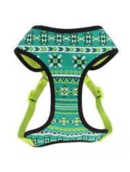 Ribbon Designer Wrap Adjustable Dog Harness, Lime Southwest Stars