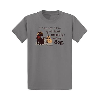 T-shirt: Music and My Dog (unisex)