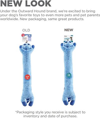 Outward Hound Longidudes Raccoon Plush and Tug Dog Toy