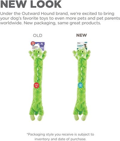 Outward Hound Longidudes Dino Plush & Squeaky Dog Tug Toy