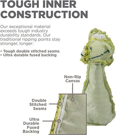 Outward Hound Longidudes Dino Plush & Squeaky Dog Tug Toy