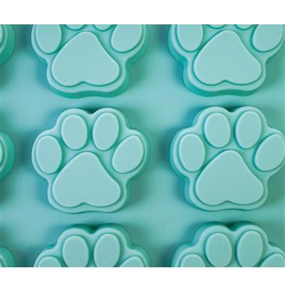 Paw Print 3-in-1 Silicone Baking Dog Treat Tray - Food Grade