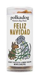 Holiday Mini Tube: Feliz Navidad, Sweet Potato and Beef 2.5oz  by Polka Dog