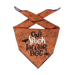 Halloween Bandana | Halloween Dog Bandana, Orange Spider Web | One Spooktacular Dog