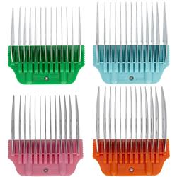 Set of 4 Long Wide Colorful Comb Attachment by PetStore.Direct