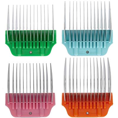 Set of 4 Long Wide Colorful Comb Attachment by PetStore.Direct