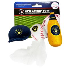 BREWERS 3 PC CAT NIP TOY SET