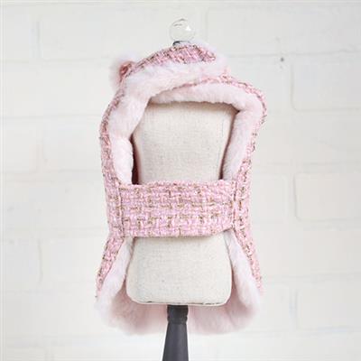 Chantel Tweed Dog Coat: Pink