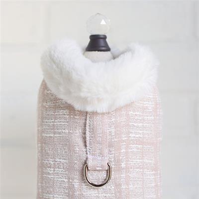 Gia Dog Coat: Ice Pink