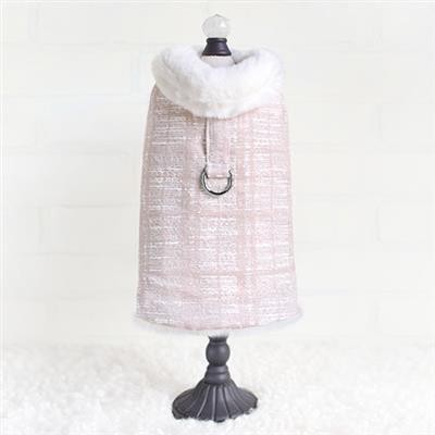 Gia Dog Coat: Ice Pink