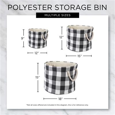 Polyester Pet Bin Lattice Paw Gray Round