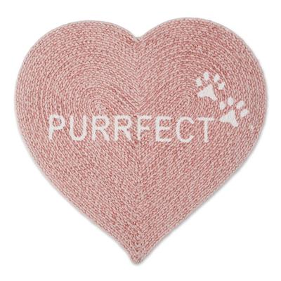 Pink Purrfect Heart Shaped Pet Mat 20x20