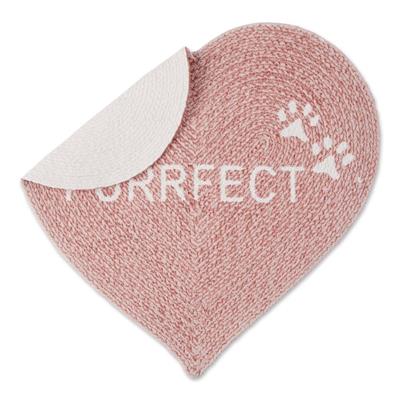 Pink Purrfect Heart Shaped Pet Mat 20x20