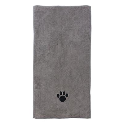Gray Embroidered Paw Small Pet Towel Set of 3