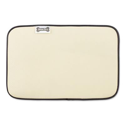 Stone/Off White Lattice Paw Pet Mat