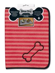 Red Gelato Striped Embroidered Pet Mat