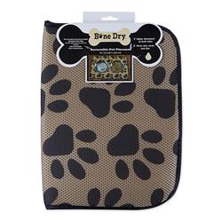 Taupe Paw Print Reversible Pet Mat