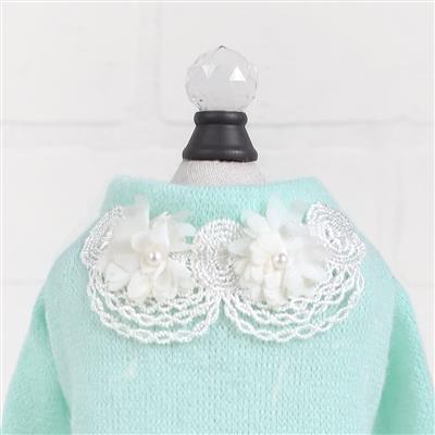 Sweet Magnolia Dog Sweater: Mint